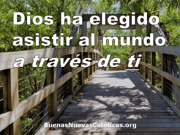 Dios ha elegido asistir al mundo a través de ti