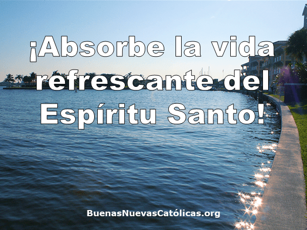 Absorbe la vida refrescante del Espíritu Santo