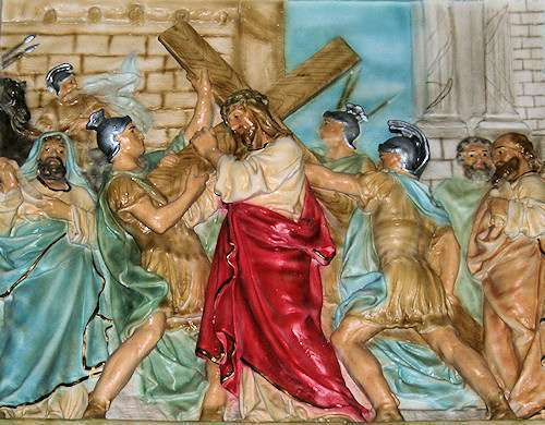 Jesús carga Su Cruz